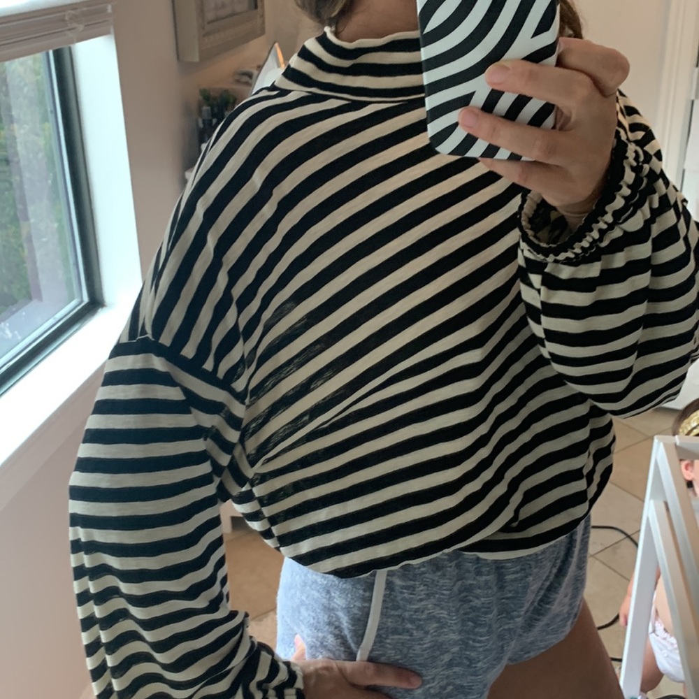 Striped Mock Neck NWT